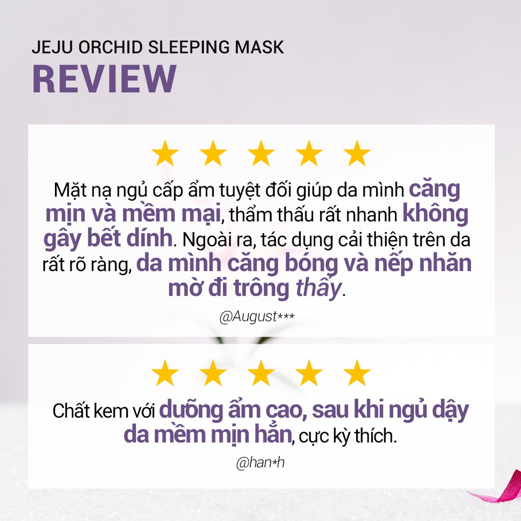 [Mã FMCGMF11 giảm 8% đơn 250K] Mặt nạ ngủ chống lão hóa hoa lan tím innisfree Jeju Orchid Sleeping Mask 80ml