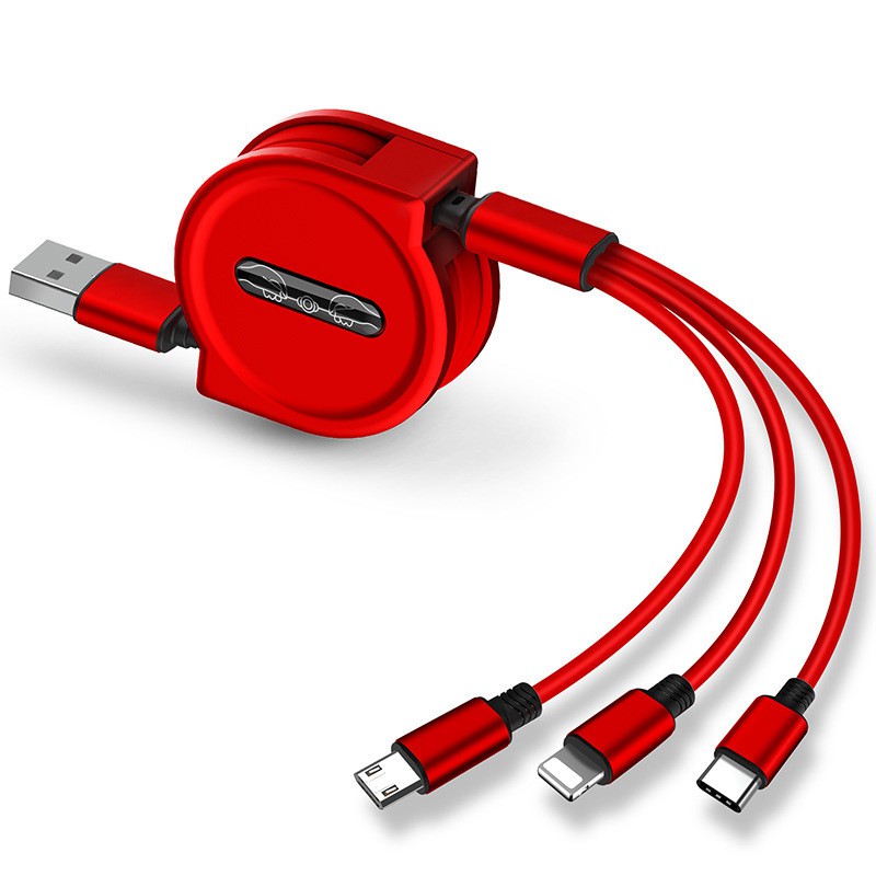 Cáp sạc di động 3 trong 1 USB 1,2M Cáp sạc nhanh 3A dành cho iPhone Samsung Micro USB Loại C