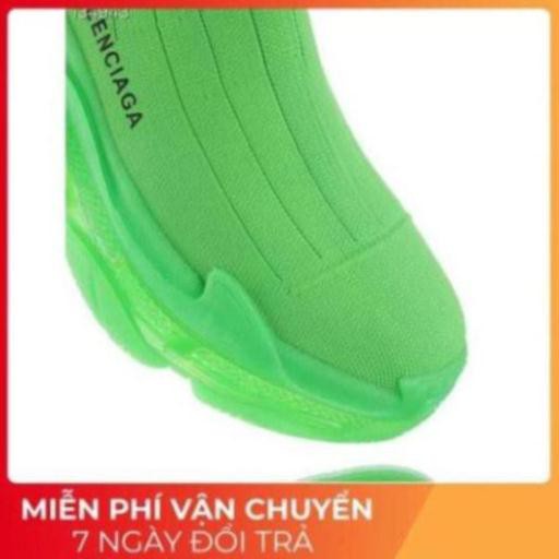 GIÀY BALENCIAGA TRIPLE-S KNIT MID “VOLT” MÀU XANH LỤC 2020 Mới Nhất New Chất Nhất 👟 Xịn Nhất 2020 . A12 hh - dọ kho x