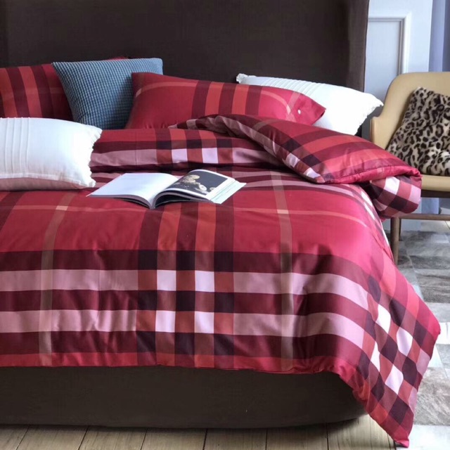 Bộ COTTON LỤA AI CẬP 60s ( mẫu BBR KẺ ĐỎ )