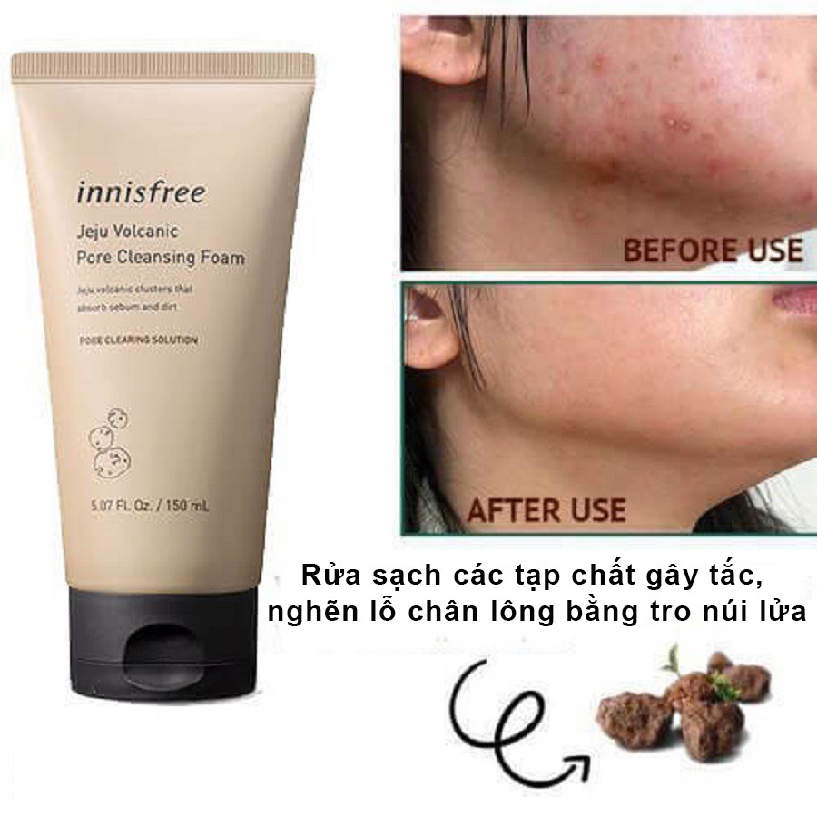 Sữa rửa mặt tro núi lửa Innisfree Jeju Volcanic Pore Cleansing Foam | BigBuy360 - bigbuy360.vn