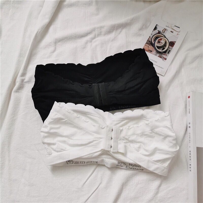 Áo bra ngang cài sau, dệt kim co giãn cao cấp