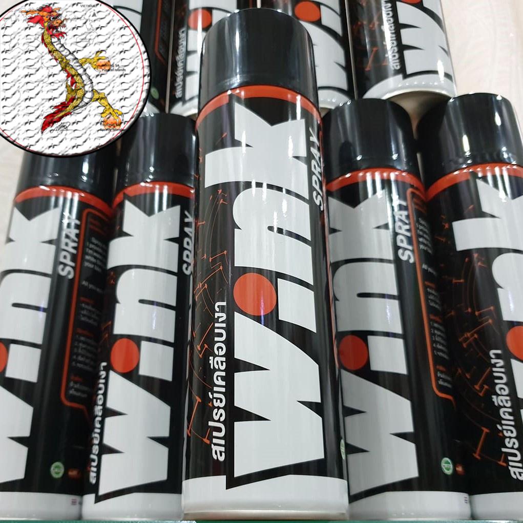 Chai Xịt Làm Bóng Dàn Áo Lube71 WINK 600ml, chai dưỡng sơn bóng Wink giúp đáng bóng dàn áo xe hiệu quả