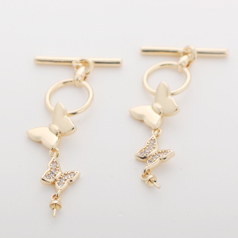 Khóa Cài Dây Chuyền Màu Vàng Đồng 14k Kích Thước 12mm