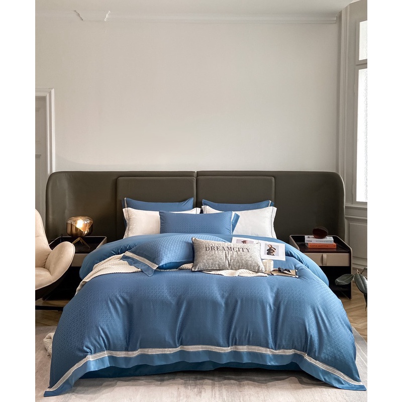 Bộ chăn ga gối lụa CHARMING nhập khẩu cao cấp, trọn bộ chăn ga gối 4 món lụa mềm mịn thoáng mát không nhăn không xù