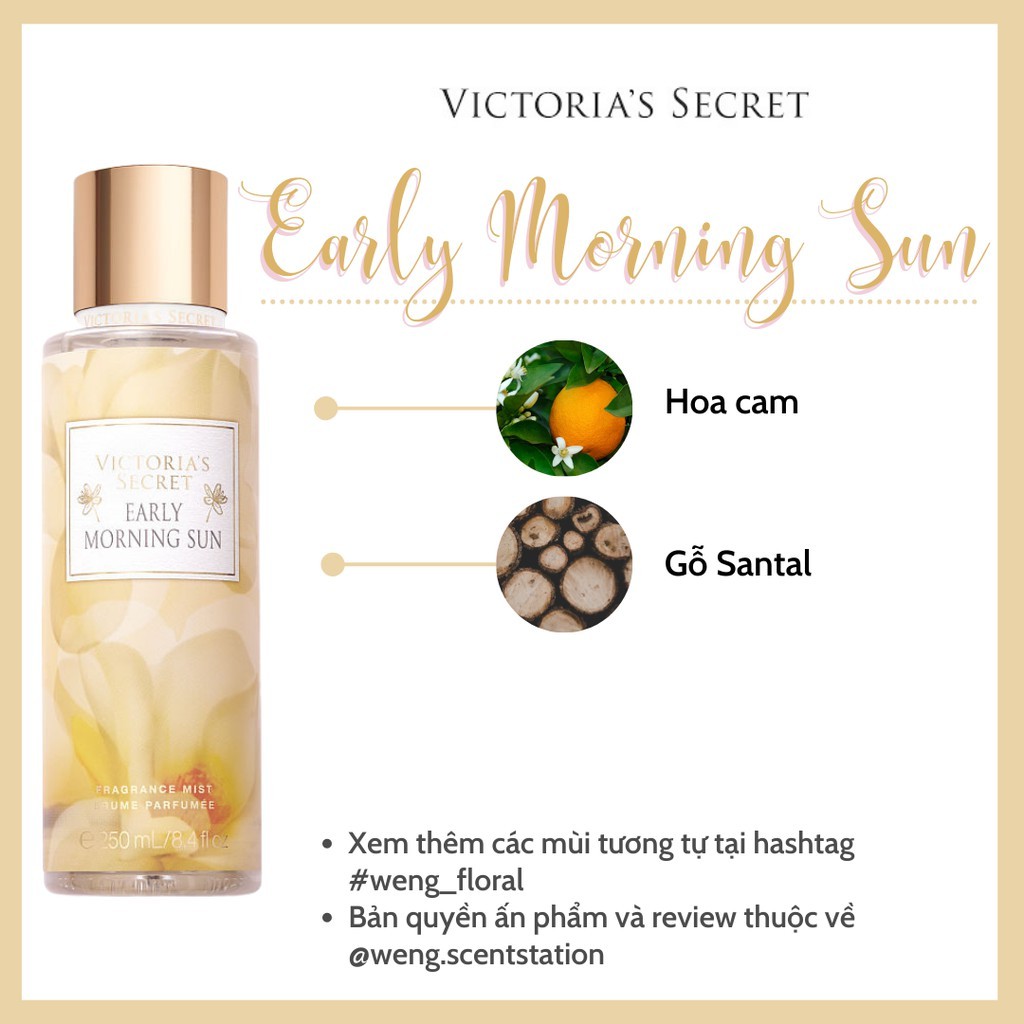 Xịt thơm toàn thân Victoria’s Secret mùi Early Morning Sun