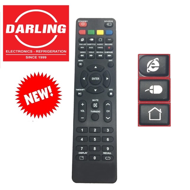 Remote Điều Khiển TiVi Led LCD Smart TV Darling (Hàng Loại 1)