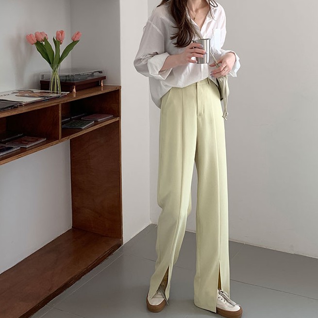 Quần Ống Rộng Lưng Cao Xẻ Tà 42650 | BigBuy360 - bigbuy360.vn