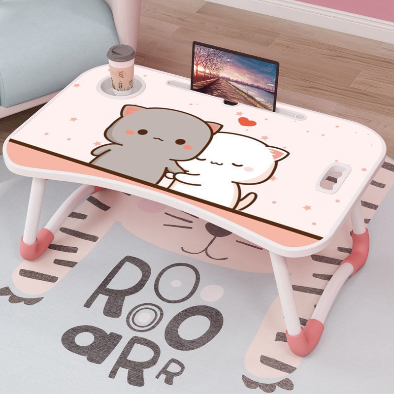 Bed Bàn Notebook máy tính học sinh viên làm việc Ký túc xá Gấp nhỏ Phòng ngủ Ngồi trên viết dưới sàn