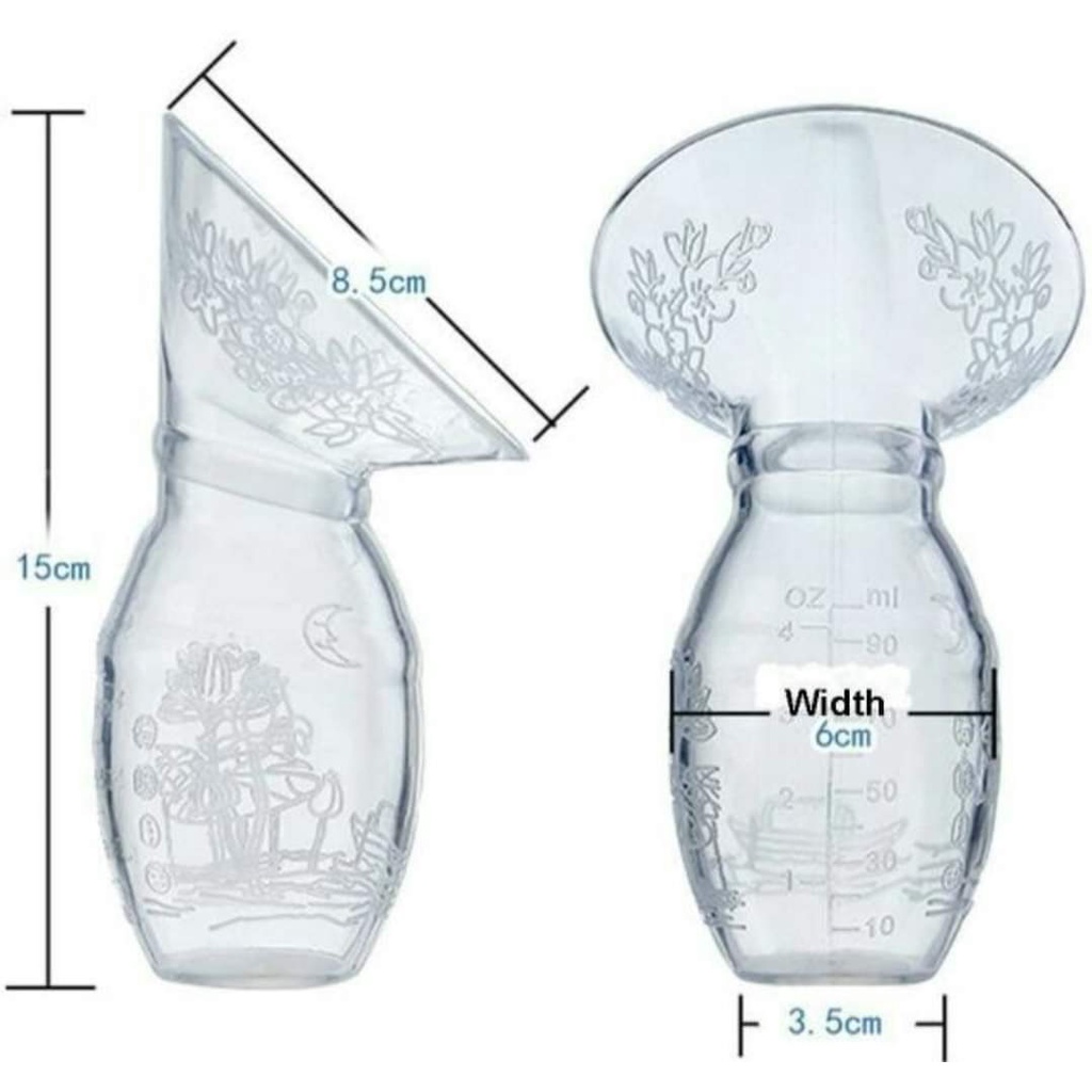 Cốc, Phễu Hứng Sữa Hút Sữa Rảnh Tay Silicon 90ml, Cốc hứng sữa phễu hứng sữa mẹ tiện lợi đơn giản nhanh chóng