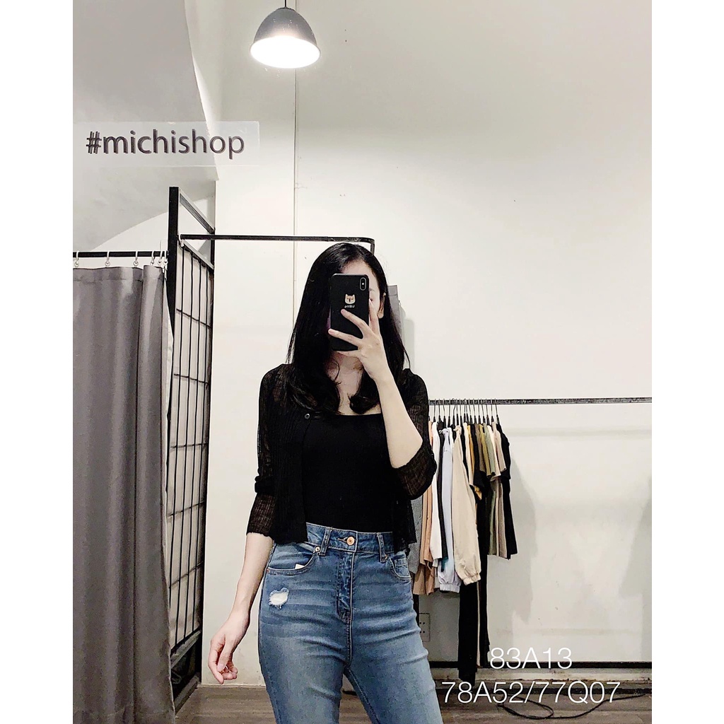 Áo cardigan mỏng dài tay cổ V freesize - 83A13