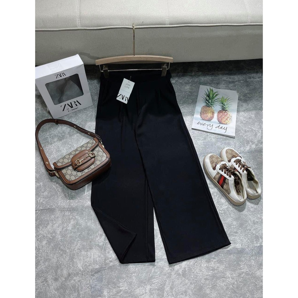 Quần ống rộng khóa sườn chất tuyết mưa siêu đẹp_Quần hách dáng đi học, đi chơi (3 size)