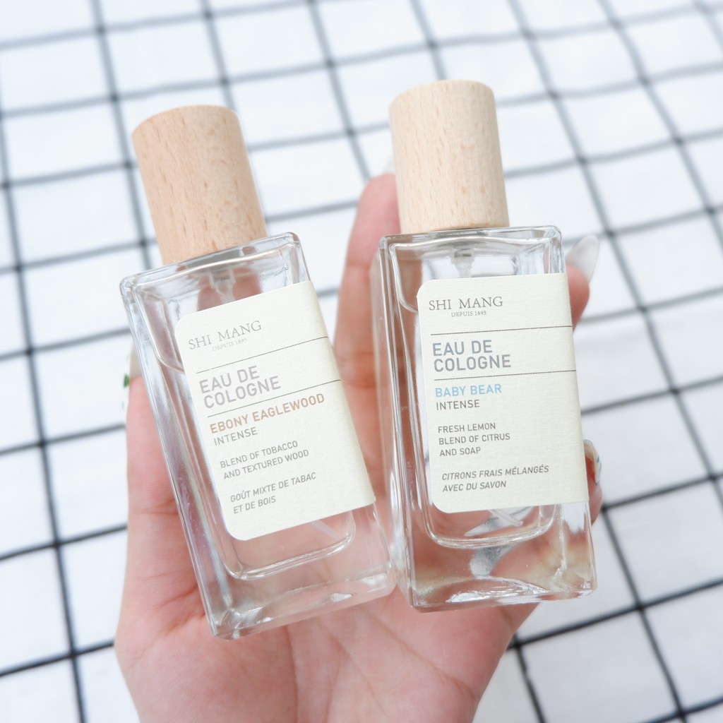Nước hoa Shi Mang vuông nắp gỗ hương tự nhiên, quyến rũ Eau De Cologne 50ml g20shop | Thế Giới Skin Care
