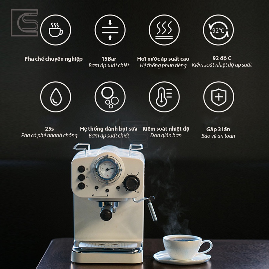 Máy Pha Cà Phê Mini Văn Phòng, Cá Nhân/ Máy Pha Cafe Espresso Nhập Khẩu NetEase Ý SC0054