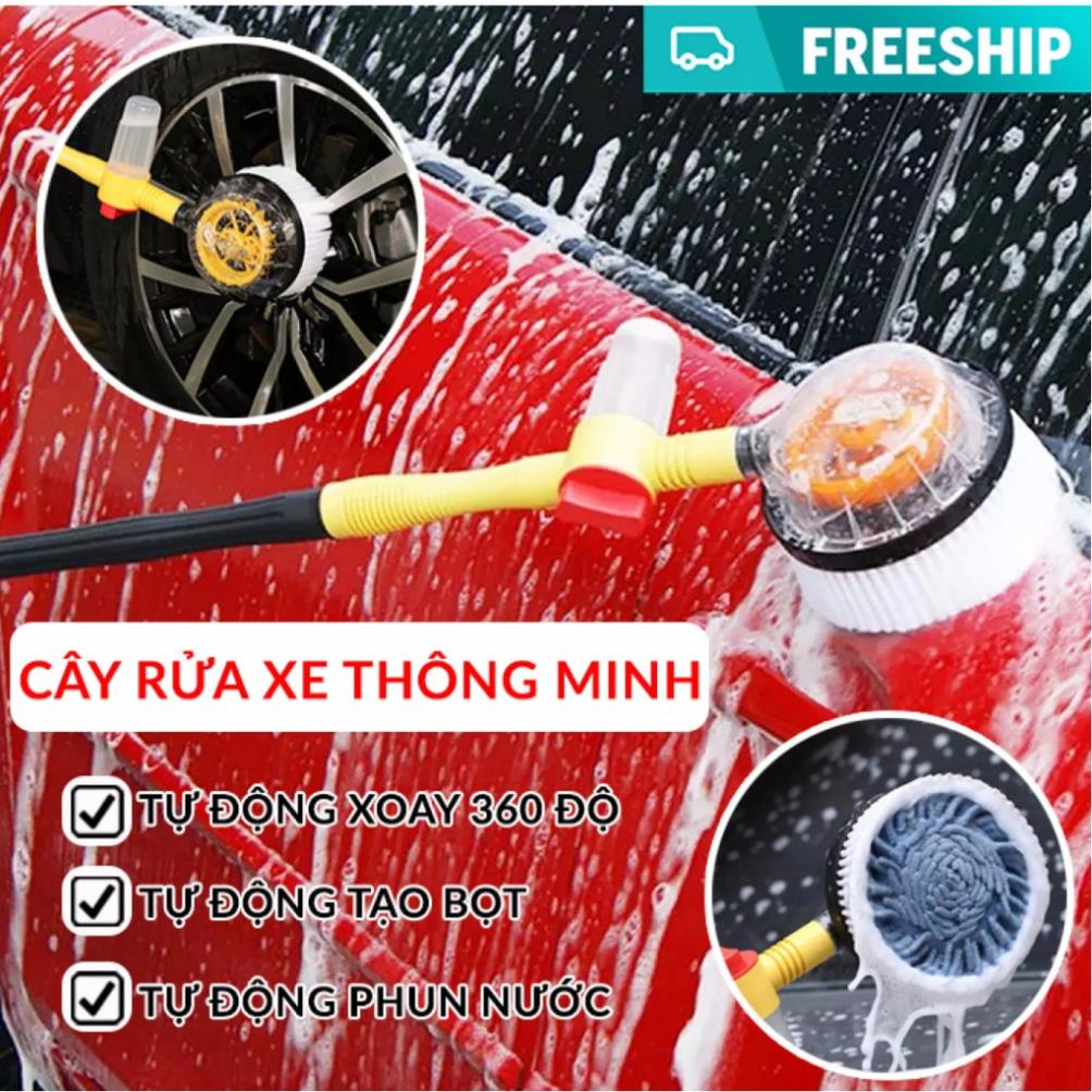 Chổi Rửa Xe Ôtô Tự Xoay 360 Độ - Tiện Lợi Sử Dụng Dễ Dàng Giúp Tiết Kiệm Công Sức Mỗi Khi Lau Rửa