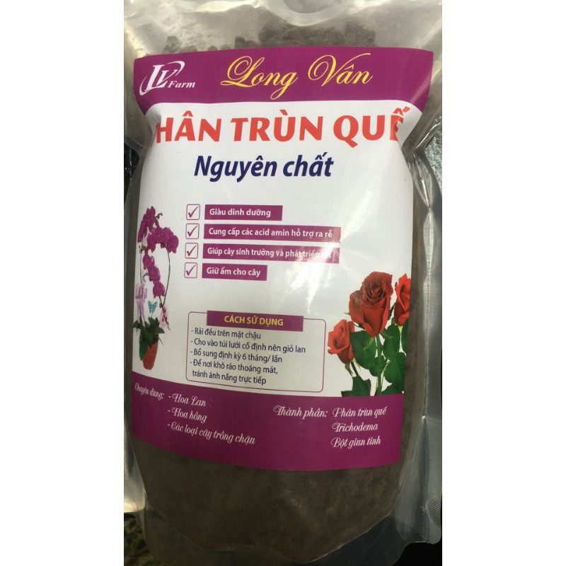 Phân trùn quế viên nén 1kg bổ sung thêm Trichoderma phân giải xenlulo