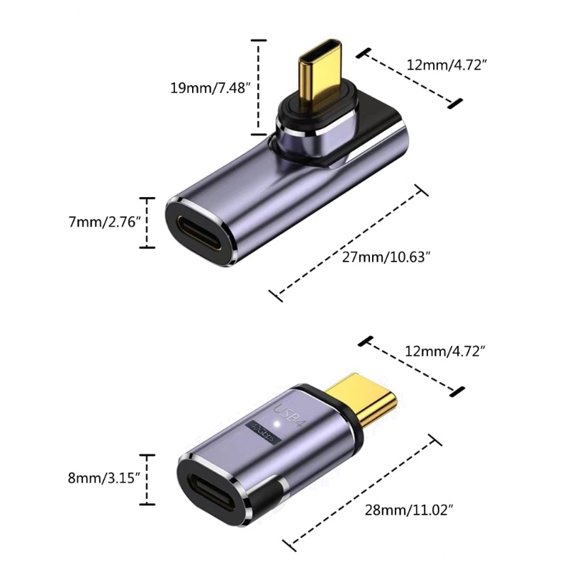 [3C] Giắc Chuyển Đổi 24 Pins Type C Hỗ Trợ 4 USB3 1 PD 140W 40Gb s Chuyển Đổi Dữ Liệu Video 8K