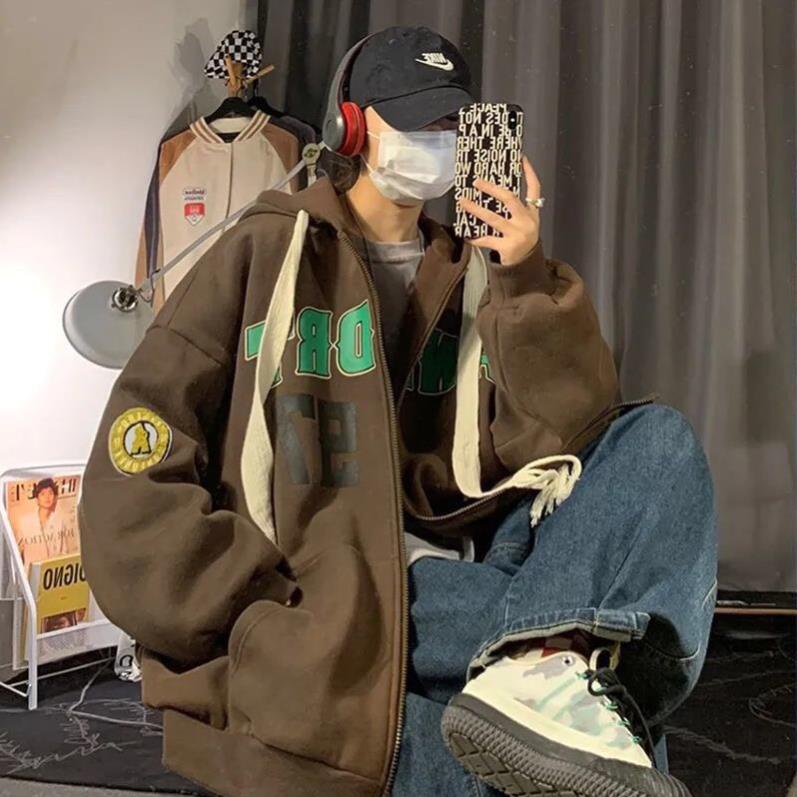 Khoác Nỉ Hoodie Nam Nữ 97 Dáng Rộng Dây To Form Rộng Unisex Uzzlang