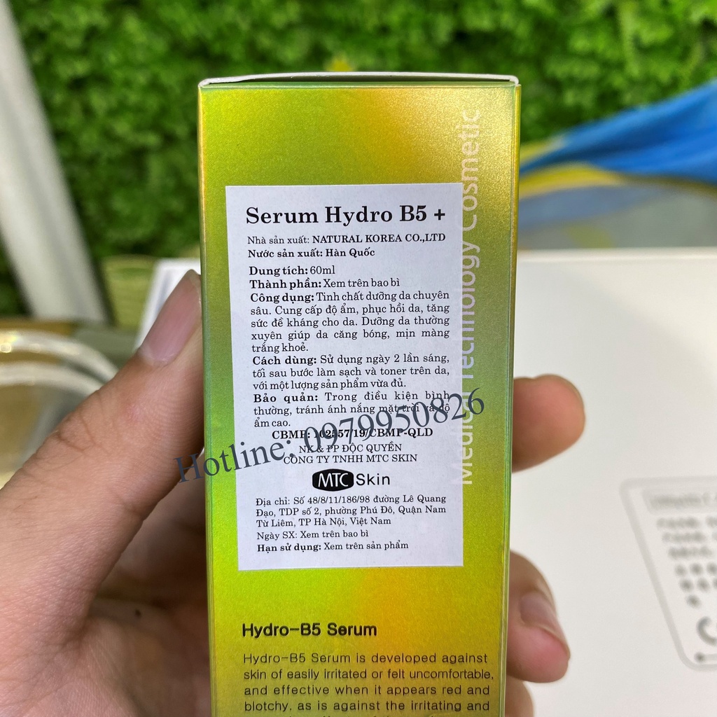 SERUM HYDRO B5 MTC Skin Tinh chất cấp ẩm phục hồi da