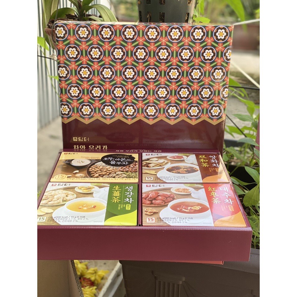 [ QUÀ BIẾU TẾT] Set Quà Tặng Trà Dinh Dưỡng Cổ Truyền Damtuh Hàn Quốc  Kèm Bột Ngũ Cốc Damtuh Hàn Quốc