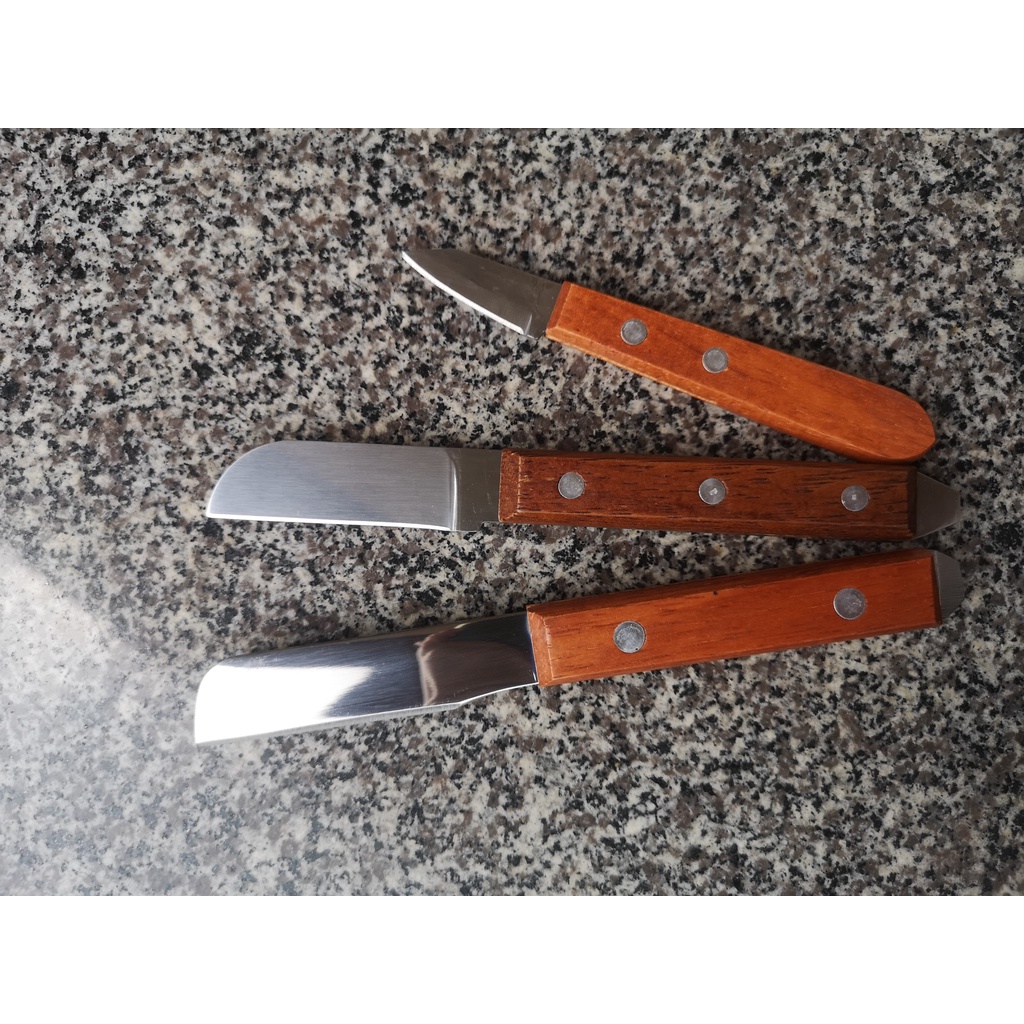 Dao cắt thạch cao cán gỗ inox 3 size