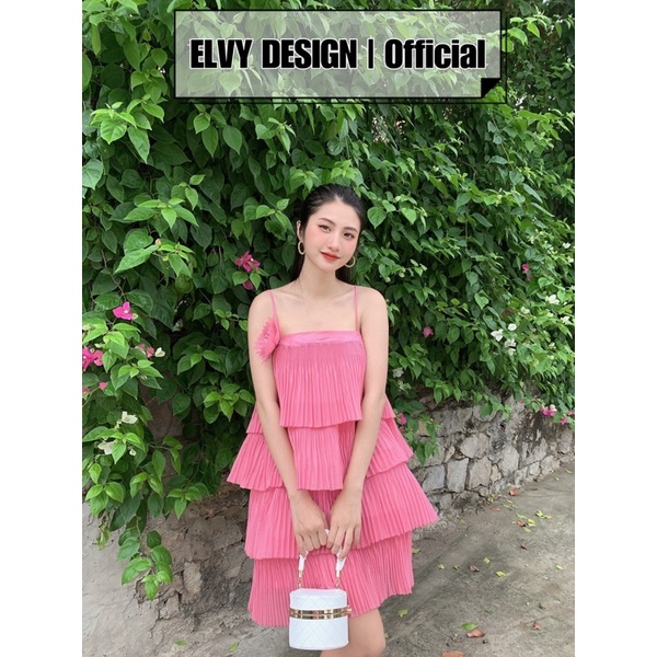 Váy dập ly 2 dây ELVY DESIGN