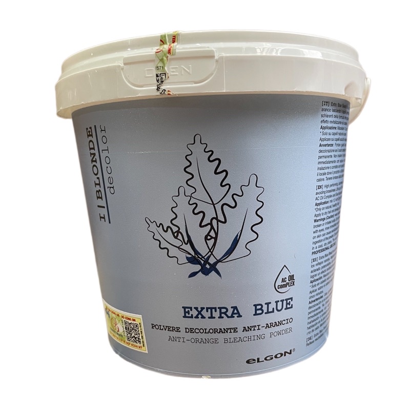 Bột tẩy xanh khử ánh sắc Elgon Blu Bleach Decolor 500g