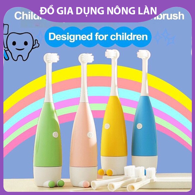 Bàn chải đánh răng điện cho bé NL Shop, bàn chải đánh răng tự động lông mềm