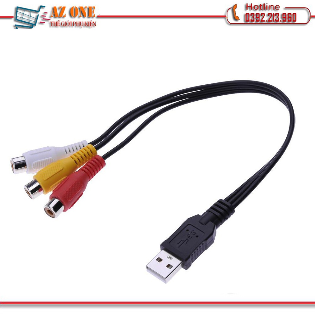 Dây cáp chia USB - AV 3 đầu