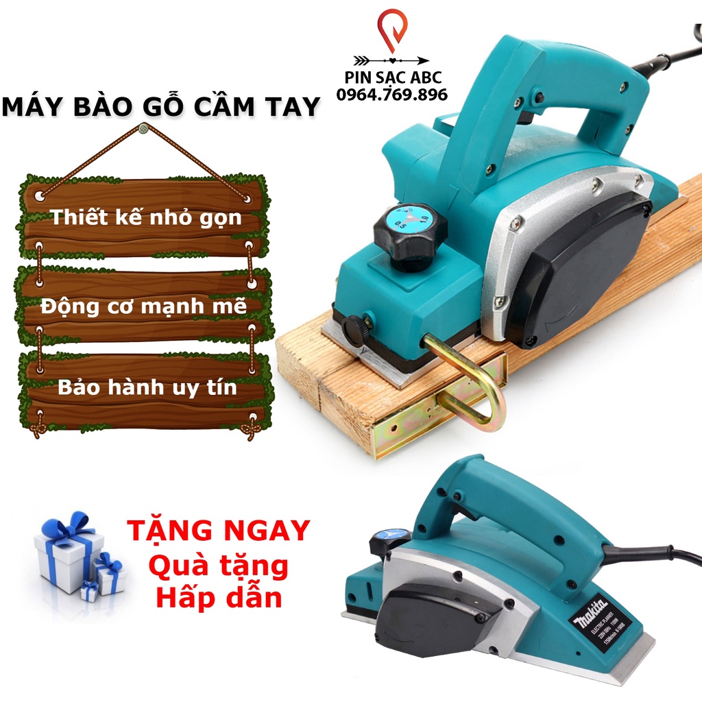 Máy bào gỗ cầm tay Makita N1900B 1100W 82mm tặng kèm phụ kiện