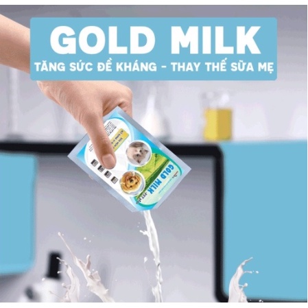 Sữa cho chó mèo GOLD MILK PET plus gói 35g