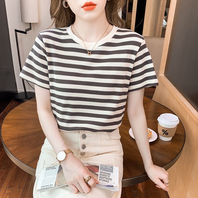 Áo Thun Kẻ Sọc Tay Ngắn Phong Cách Hàn Quốc | Smide Clothing
