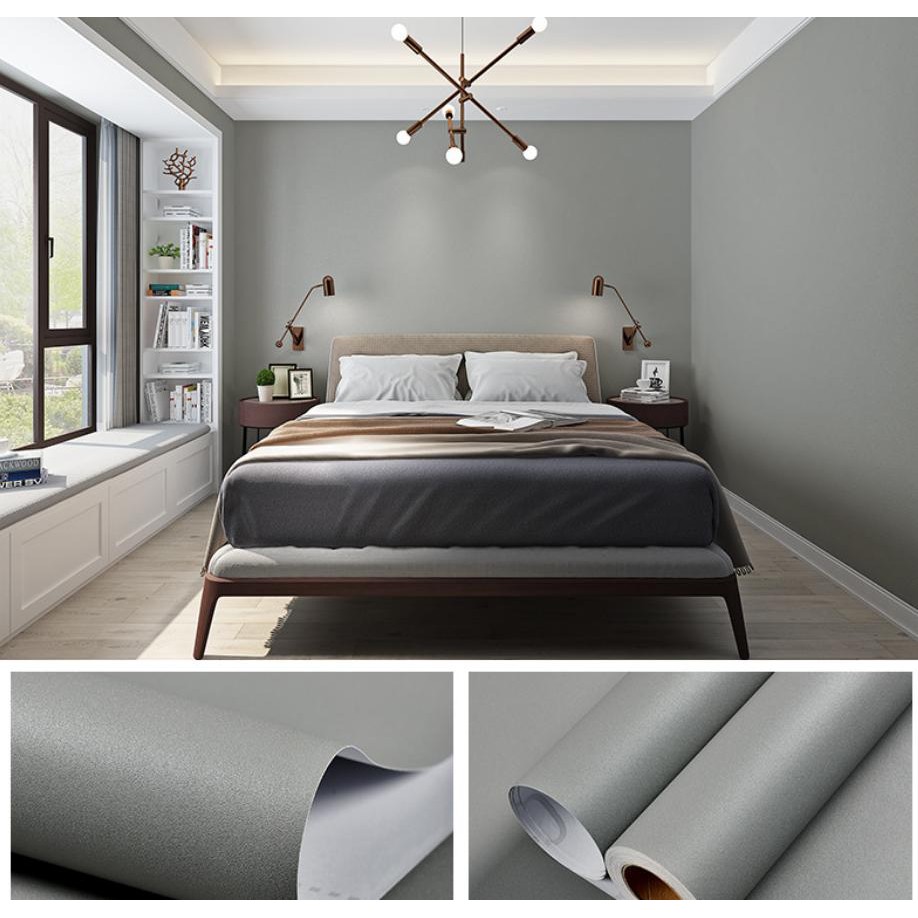 decal 1m giấy dán tường màu thuần - mặt nhám có sẵn keo dán | BigBuy360 - bigbuy360.vn