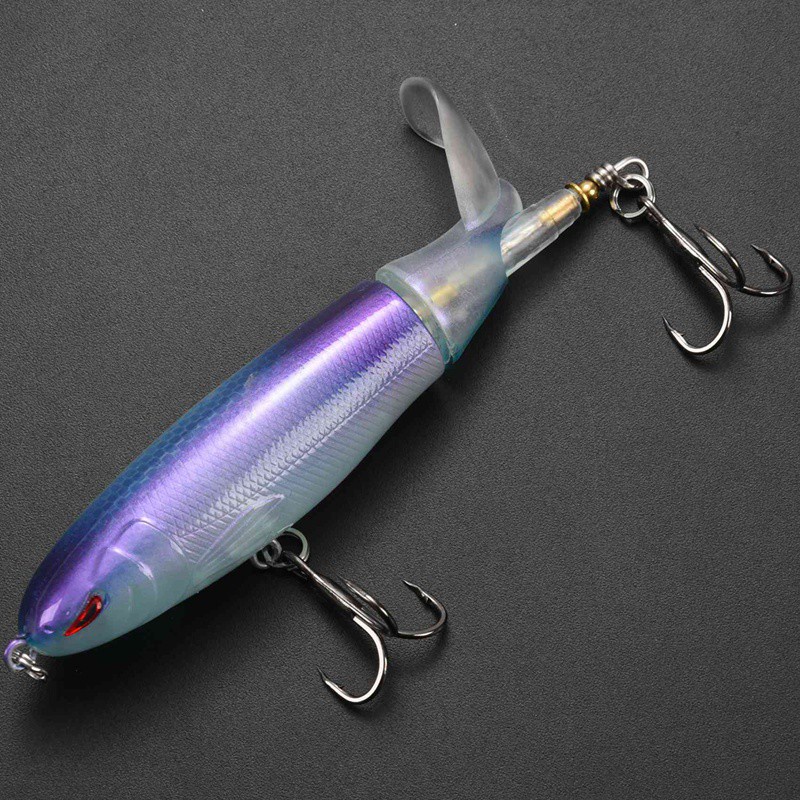 Floating Popper Lure Artificial Hard Bait Wobbler Tail Fishing Tackle