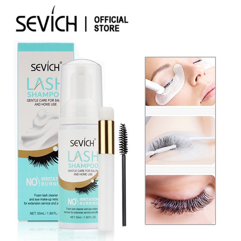 Dung Dịch Làm Sạch Lông Mi Tự Nhiên Sevich Không Gây Kích Ứng 50ml