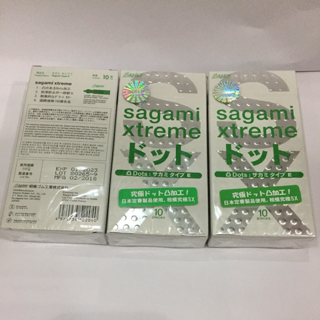 Bao cao su sagami xtreme white có gai ( hộp 10c)