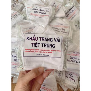 Combo 10 cái khẩu trang vải kháng khuẩn- Tái sử dụng hơn 30 lần giặt- Kèm hình thật