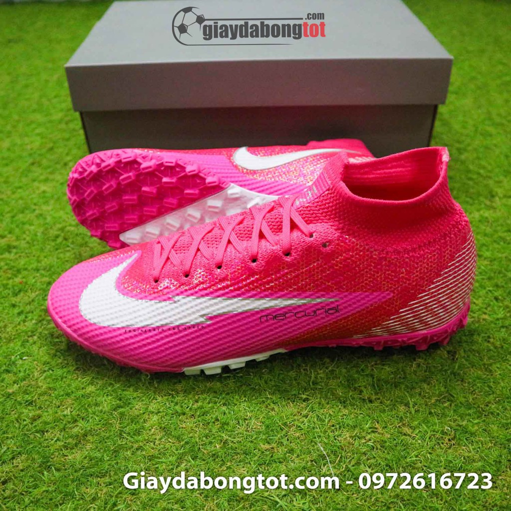 Giày Mercurial Superfly 7 Elite TF Mbappé cao cổ | [Ảnh thật 100%] [Shop uy tín] [Tặng tất]