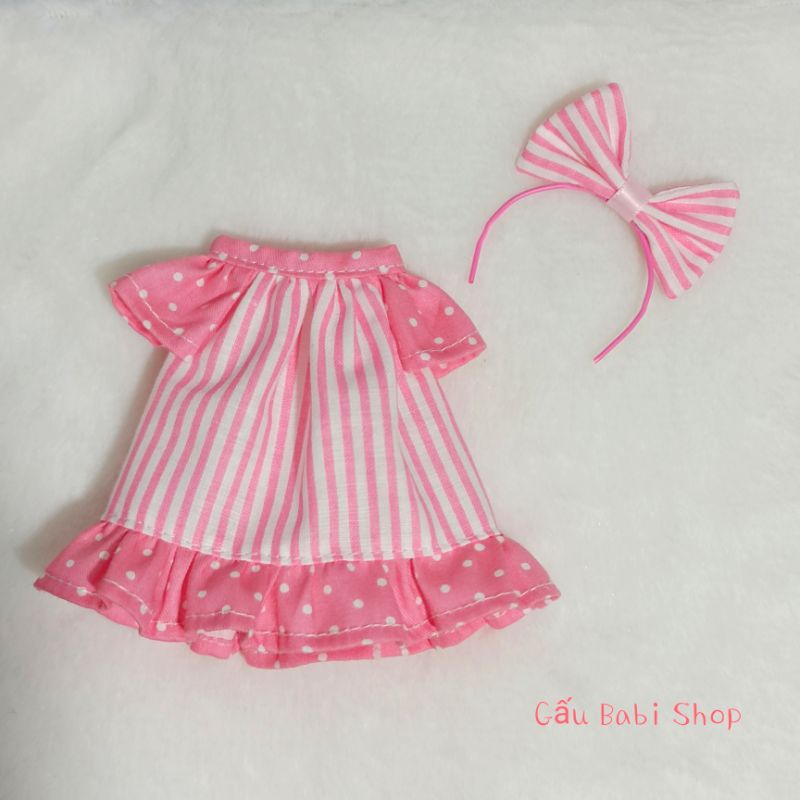 Đầm búp bê size 1/8 bjd, bru, baboliy, 5inch, ob11, ddf, 1/6 blythe,babies, xinji, animator