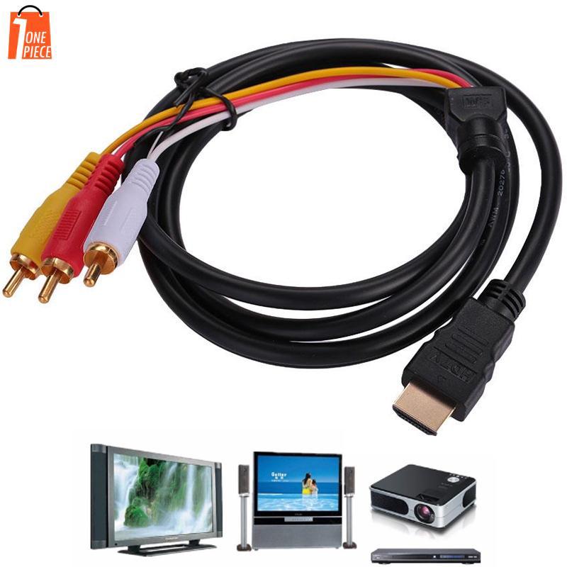 Dây cáp chuyển đổi HDMI sang 3RCA AV cho TV HDTV DVD 1080P 1.5 Meter