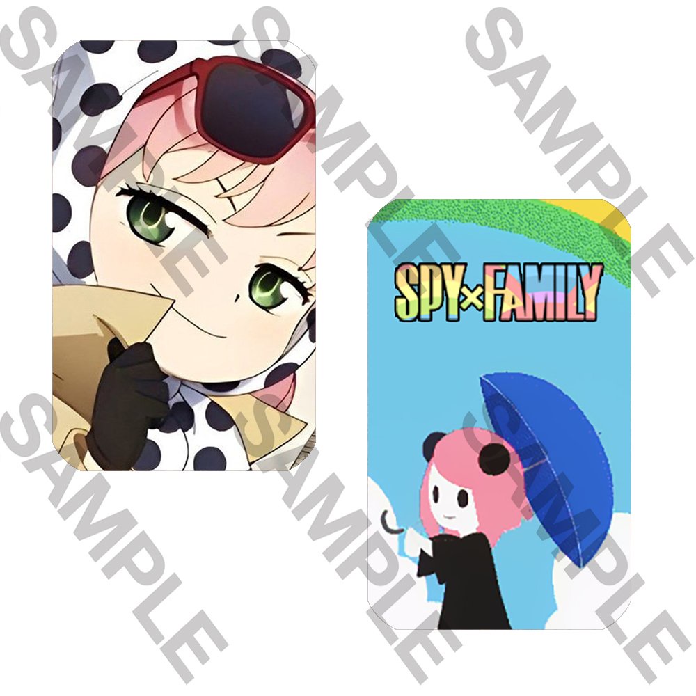 Ảnh card bo góc in hình Spy x Family Gia đình điệp viên Anya Forger thẻ bo viền 5*8cm anime chibi