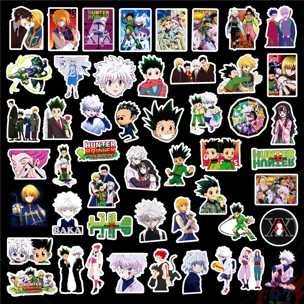 Bộ 50 miếng dán trang trí laptop hành lý hình anime HUNTER×HUNTER - Series 08 DIY