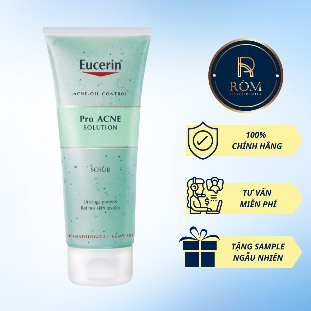 Tẩy Da Chết Cho Da Dầu Mụn Eucerin ProAcne Scrub 100ml