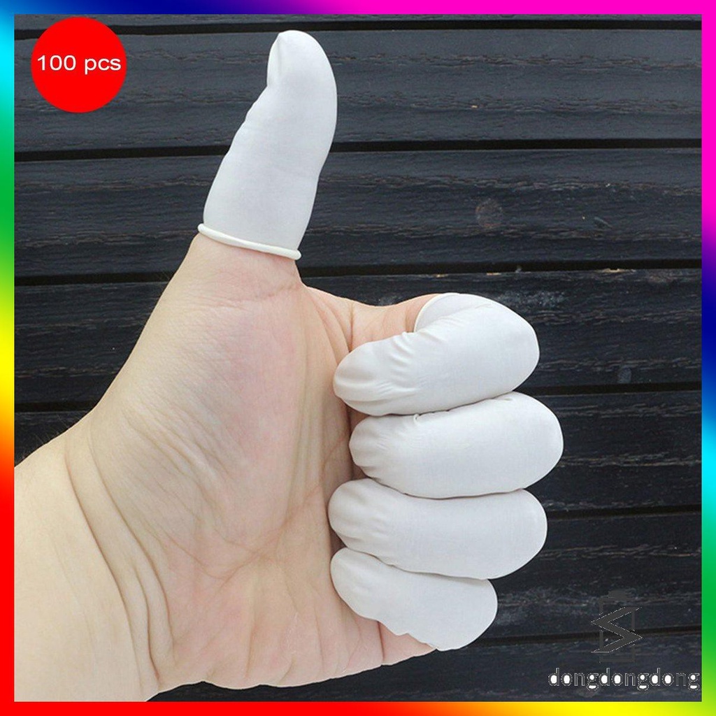 Set 100 bọc đầu ngón tay dùng trong nối mi / lông mày chống tĩnh điện
