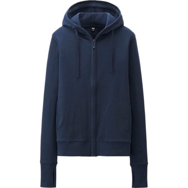 🆘SALE🆘 Áo chống nắng cotton Uniqlo Japan UV cut - màu xanh đen 69 Navy Size M 🔆