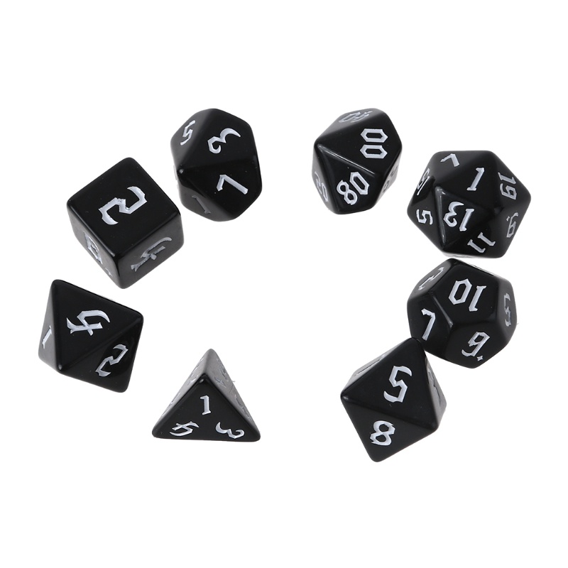 Set 7 viên xí ngầu đa diện bằng nhựa resin để bàn DND RPG MTG