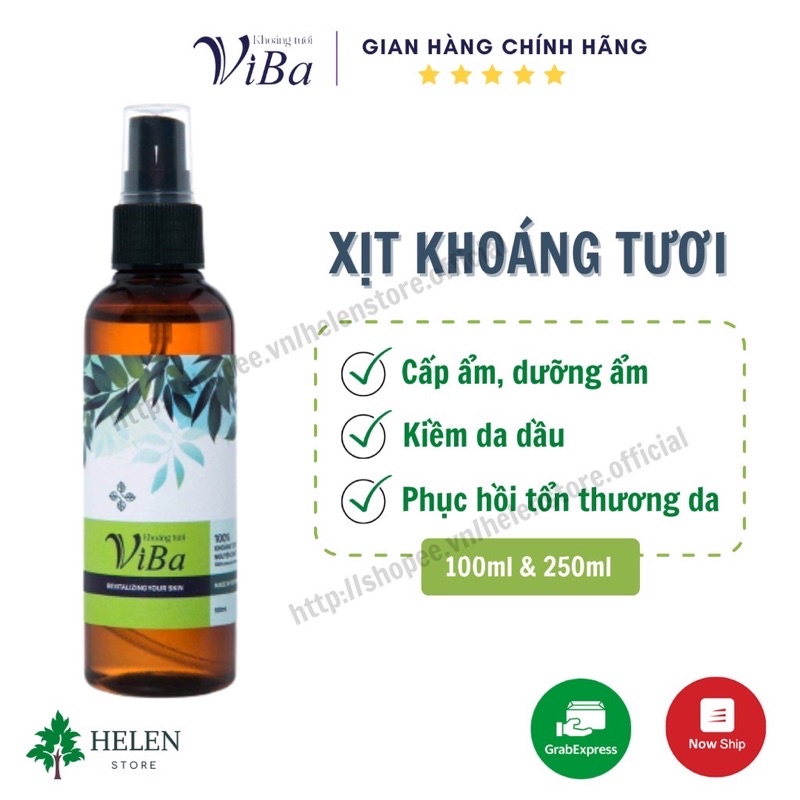 [HCM-GIA TOT] Khoáng tươi ViBa. Xịt khoáng ViBa cấp ẩm, cân bằng PH cho da. Xịt khoáng cho da.