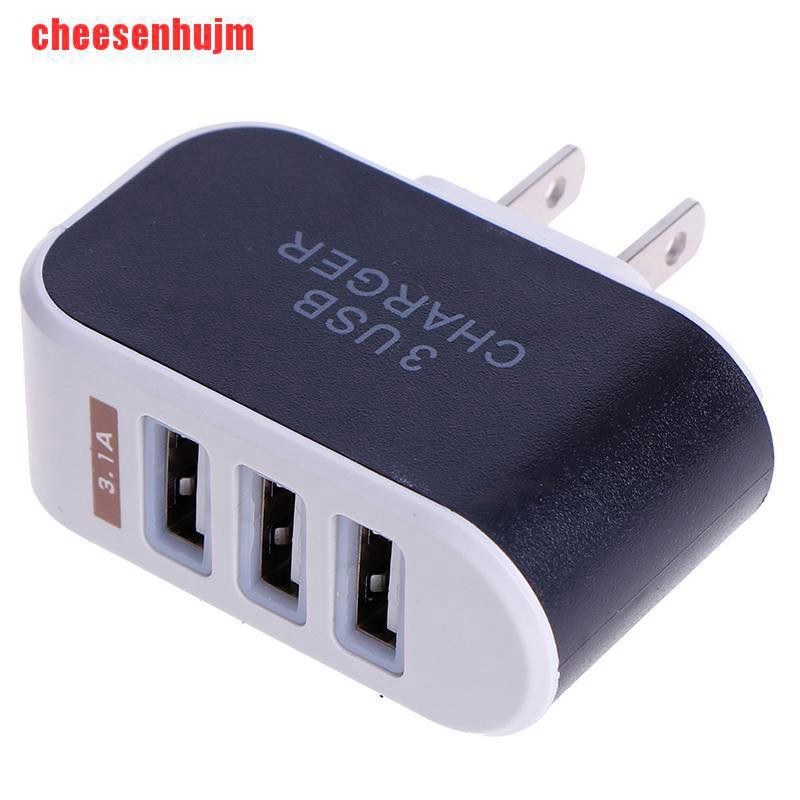 💰Trợ giá💰 Củ Sạc 3 Cổng Usb Sạc Điện Thoại Có Nhiều Màu HOT