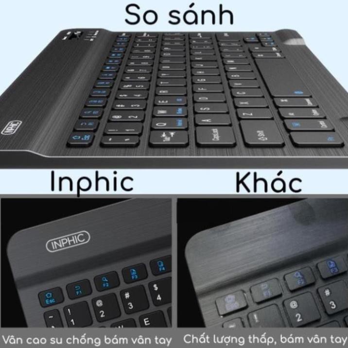 Bàn phím Bluetooth Inphic V750B dùng cho iOS Android Windows Kết nối nhiều thiết bị - Chính Hãng