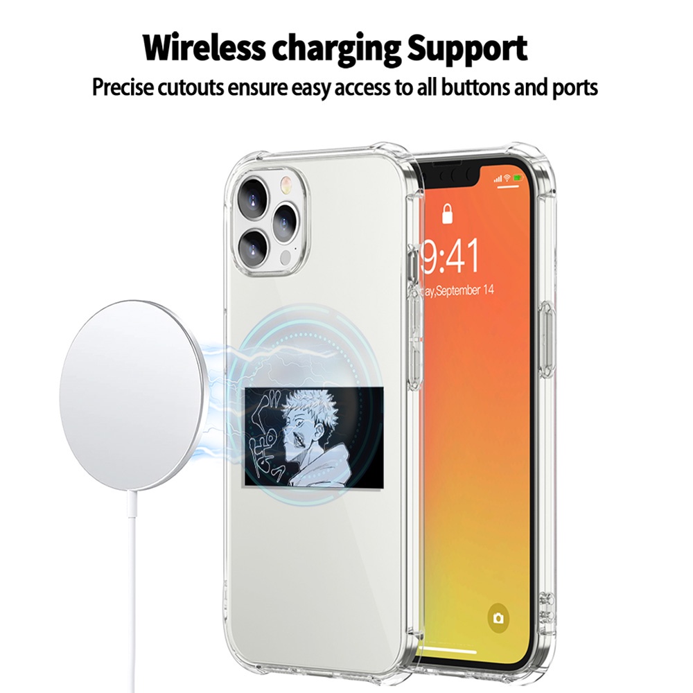 Ốp Điện Thoại Mềm Trong Suốt Chống Sốc In Hình Anime Cho iPhone 7 6 Plus X XS Max XR 12 / 13 Mini SE 2020